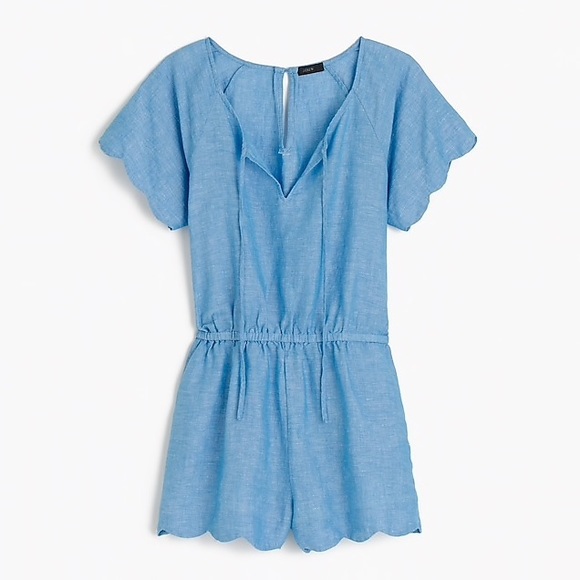 J Crew Scallop Cover Up Romper - Picture 3 of 4